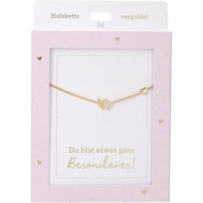 Depesche Collana da donna con ciondolo a forma di cuore, argento o oro, regolabile in 42-47 cm, in diverse varianti con simboli, lettere o segno zodiacale, Filigran, Acciaio inossidabile, Nessuna Depesche Collana da donna con ciondolo a forma di cuore, argento o oro, regolabile in 42-47 cm, in diverse varianti con simboli, lettere o segno zodiacale, Filigran, Acciaio inossidabile, Nessuna