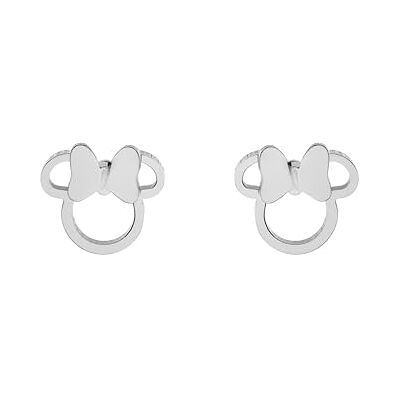 Disney Orecchini Minnie, Acciaio Inossidabile con Fiocco per Bambini e Bambine, Gioielli Disney Orecchini Minnie, Acciaio Inossidabile con Fiocco per Bambini e Bambine, Gioielli