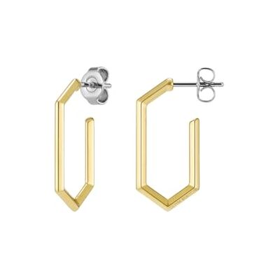 Burton Orecchini Geometrici a Cerchio da Donna Collezione EVER STACKED in Oro Giallo Burton Orecchini Geometrici a Cerchio da Donna Collezione EVER STACKED in Oro Giallo