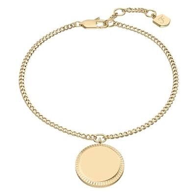 Fossil Ellis Donna Bracciale in acciaio inox color oro, Fossil Ellis Donna Bracciale in acciaio inox color oro,