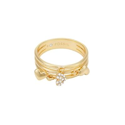 Fossil Sutton Anello da donna in ottone dorato Fossil Sutton Anello da donna in ottone dorato