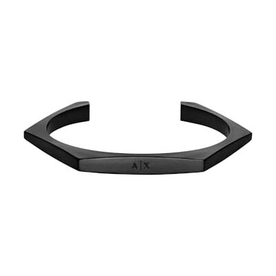 Armani Bracciale aperto in acciaio inossidabile da uomo, Nero grafite Armani Bracciale aperto in acciaio inossidabile da uomo, Nero grafite