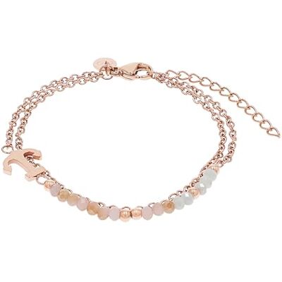 TOM TAILOR Bracciale da Donna in Acciaio inox Rosé con Vetro Ciondolo ad Ancora TT-B0008 TOM TAILOR Bracciale da Donna in Acciaio inox Rosé con Vetro Ciondolo ad Ancora TT-B0008