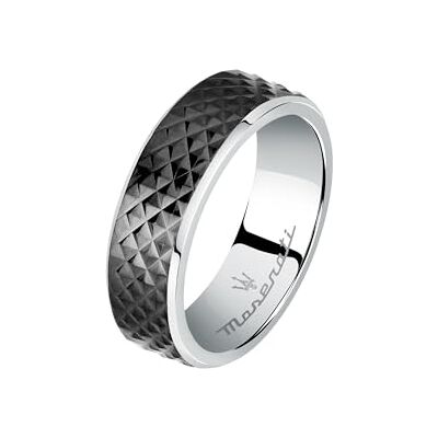 Maserati Jewels Anello Uomo in Acciaio, IP nero JM422AVD11019 Maserati Jewels Anello Uomo in Acciaio, IP nero JM422AVD11019