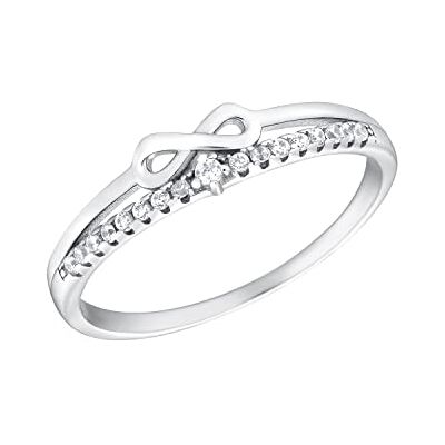 amor Anello da donna in argento Sterling 925, con zirconi sintetici, argento, Infinity, in confezione regalo, 2035634, 16 (17,8), Argento 925 rodiato, Zirconi sintetici. amor Anello da donna in argento Sterling 925, con zirconi sintetici, argento, Infinity, in confezione regalo, 2035634, 16 (17,8), Argento 925 rodiato, Zirconi sintetici.