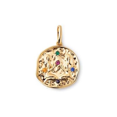 SINGULARU Charm Organic Colors Zodiaco. Ciondolo in Ottone con Finitura Placcata Oro 18Kt. Combinabile con Collana. Gioielli da Donna. Gemelli SINGULARU Charm Organic Colors Zodiaco. Ciondolo in Ottone con Finitura Placcata Oro 18Kt. Combinabile con Collana. Gioielli da Donna. Gemelli