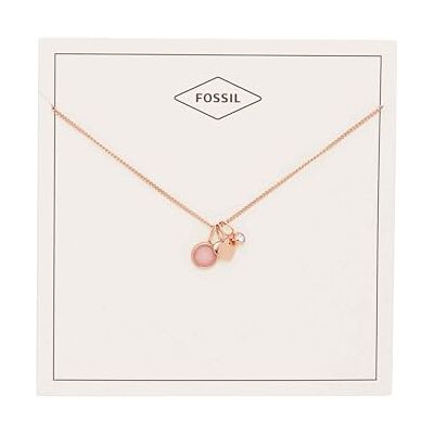 Fossil Collana Da Donna Personalizzata, Lunghezza Totale: 40 Cm + 5 Cm Di Estensione Della Catena In Acciaio Inossidabile Oro Rosa, Fossil Collana Da Donna Personalizzata, Lunghezza Totale: 40 Cm + 5 Cm Di Estensione Della Catena In Acciaio Inossidabile Oro Rosa,