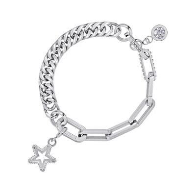 iXXXi Connect Bracciale composito Leanne Silver 17.5cm, 17.5cm, Acciaio inossidabile, Nessuna pietra preziosa iXXXi Connect Bracciale composito Leanne Silver 17.5cm, 17.5cm, Acciaio inossidabile, Nessuna pietra preziosa