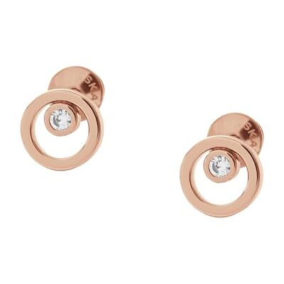 Skagen Orecchini da donna in acciaio inossidabile o semi-preziosi con chiusura a scatto sul retro, Oro Senape Skagen Orecchini da donna in acciaio inossidabile o semi-preziosi con chiusura a scatto sul retro, Oro Senape