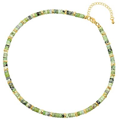 COAI Collana Girocollo da Donna con Perline Heishi in Pietre Dure Naturali COAI Collana Girocollo da Donna con Perline Heishi in Pietre Dure Naturali