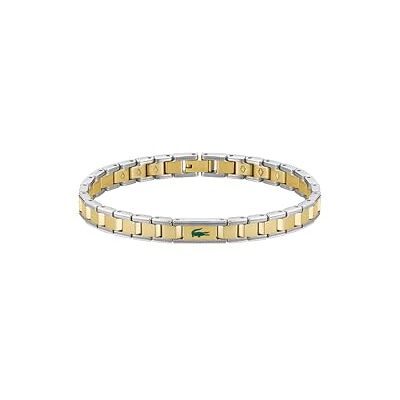 Lacoste Bracciale da uomo Link in acciaio inossidabile e oro giallo Lacoste Bracciale da uomo Link in acciaio inossidabile e oro giallo