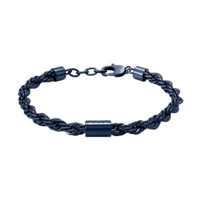 Armani Bracciale Uomo. Gioiello in Acciaio Inossidabile di Colore Blu con Finitura Opaca. Misure: Lunghezza 195mm + 20mm, Larghezza 5.8mm. La referenza è Armani Bracciale Uomo. Gioiello in Acciaio Inossidabile di Colore Blu con Finitura Opaca. Misure: Lunghezza 195mm + 20mm, Larghezza 5.8mm. La referenza è