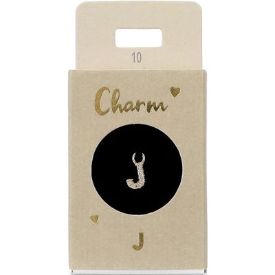 Depesche Charm Lettera J, Ciondolo Placcato Oro per collane, bracciali e Orecchini, Ideale Come Piccolo Regalo Depesche Charm Lettera J, Ciondolo Placcato Oro per collane, bracciali e Orecchini, Ideale Come Piccolo Regalo