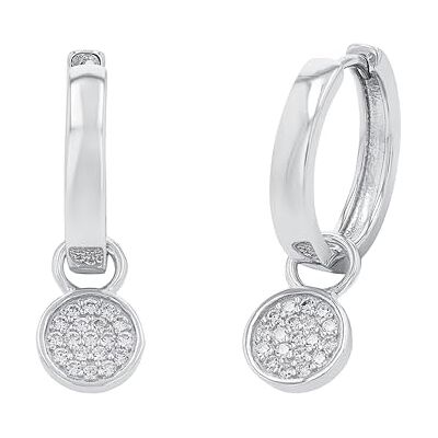 amor Creoles Gioielli per orecchie da Donna in Argento 925, con zirconi sintetici, 2,6 cm, Argento, in confezione regalo amor Creoles Gioielli per orecchie da Donna in Argento 925, con zirconi sintetici, 2,6 cm, Argento, in confezione regalo