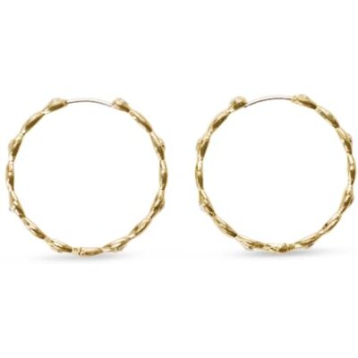 Fossil Orecchini da donna in acciaio inossidabile tono oro con chiusura a cerchio Fossil Orecchini da donna in acciaio inossidabile tono oro con chiusura a cerchio