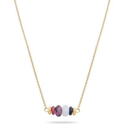 Tamaris Gioielli Collana Per Donne In Acciaio Inossidabile Con Colorati Pietre, Estivo E Elegantee Pezzi Di Gioielleria, Impermeabile In Acciaio Inossidabile Tamaris Gioielli Collana Per Donne In Acciaio Inossidabile Con Colorati Pietre, Estivo E Elegantee Pezzi Di Gioielleria, Impermeabile In Acciaio Inossidabile