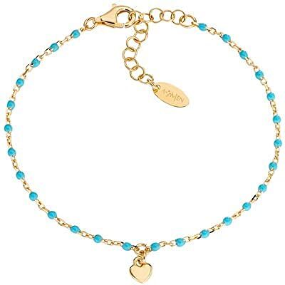 Amen Bracciale Cuore in Argento Dorato con Smalto Amen Bracciale Cuore in Argento Dorato con Smalto
