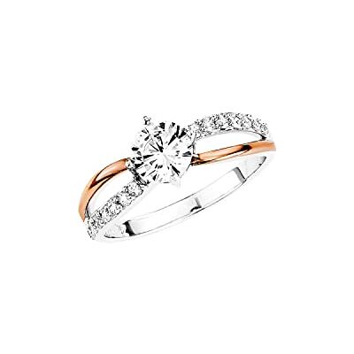 amor Anello in Argento 925, con zirconi, bicolore, in confezione regalo amor Anello in Argento 925, con zirconi, bicolore, in confezione regalo