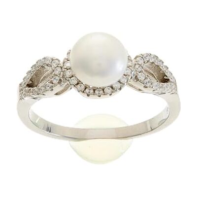 Beneto Anello Silver Ring with Crystals And Real Pearl AGG205 Circuito: 56 mm Marca, Estándar, Metallo Non prezioso, Nessuna Pietra preziosa Beneto Anello Silver Ring with Crystals And Real Pearl AGG205 Circuito: 56 mm Marca, Estándar, Metallo Non prezioso, Nessuna Pietra preziosa