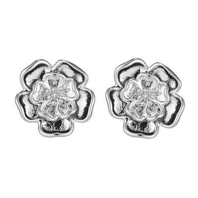 Burton Orecchini a perno, Bracciale e Collana da donna Collezione TUDOR ROSE in acciaio inossidabile decorato con cristalli, Earrings Burton Orecchini a perno, Bracciale e Collana da donna Collezione TUDOR ROSE in acciaio inossidabile decorato con cristalli, Earrings