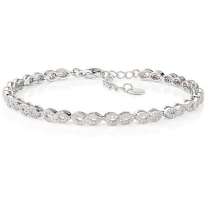 Amen. Bracciale in Argento 925, della Collezione San Valentino 2024, con zirconi Bianchi, Colore rodio Lungh. 16 + 3 cm Spessore 3 mm Amen. Bracciale in Argento 925, della Collezione San Valentino 2024, con zirconi Bianchi, Colore rodio Lungh. 16 + 3 cm Spessore 3 mm