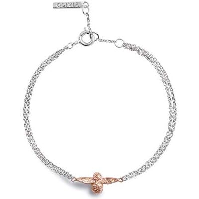 Burton Braccialetto a Catena da Donna Collezione 3D BEE in Acciaio Inossidabile con un Charm Burton Braccialetto a Catena da Donna Collezione 3D BEE in Acciaio Inossidabile con un Charm