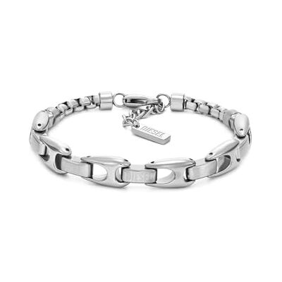 Diesel Metamorph Bracciale da uomo in acciaio inossidabile argentato Diesel Metamorph Bracciale da uomo in acciaio inossidabile argentato