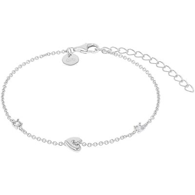 TOM TAILOR Bracciale da Donna in Argento 925 con Zircone Ciondolo a Cuore TT-B0027 TOM TAILOR Bracciale da Donna in Argento 925 con Zircone Ciondolo a Cuore TT-B0027