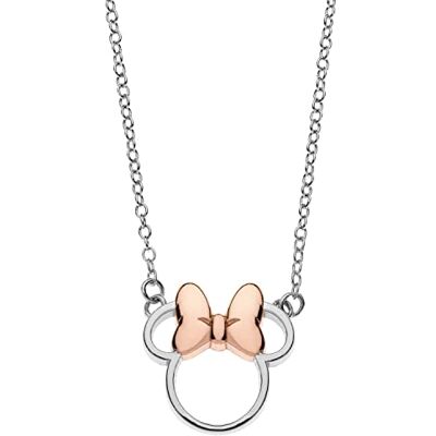 Disney Collana Minnie e Mickey per Bambina in Argento 925 e Zirconi, Gioielli Disney Collana Minnie e Mickey per Bambina in Argento 925 e Zirconi, Gioielli