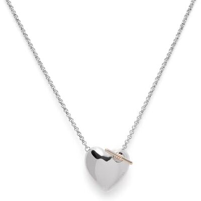 Burton Collana con Pendente e Orecchini a perno da donna Collezione KNOT HEART in Acciaio Inossidabile, Necklace Burton Collana con Pendente e Orecchini a perno da donna Collezione KNOT HEART in Acciaio Inossidabile, Necklace