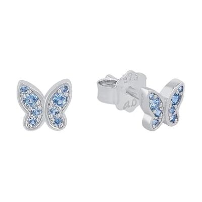 s.Oliver Orecchini a perno in Argento 925 Gioielli da orecchio per bambine, con zirconi sintetici, 0,5 cm, Argento, farfalla, in confezione regalo, s.Oliver Orecchini a perno in Argento 925 Gioielli da orecchio per bambine, con zirconi sintetici, 0,5 cm, Argento, farfalla, in confezione regalo,