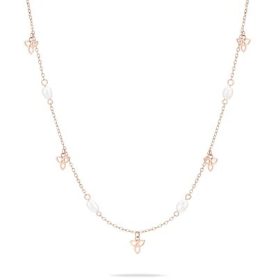 Tamaris collana per donna, Halsschmuck con verschiedenen Anhängern, wasserfest in acciaio inossidabile Flower Pearl Oro rosa Tamaris collana per donna, Halsschmuck con verschiedenen Anhängern, wasserfest in acciaio inossidabile Flower Pearl Oro rosa
