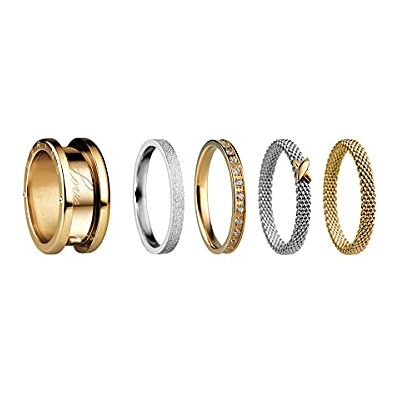 BERING Arctic Symphony Collection Anello da donna in acciaio inox, finitura lucida, color oro BERING Arctic Symphony Collection Anello da donna in acciaio inox, finitura lucida, color oro