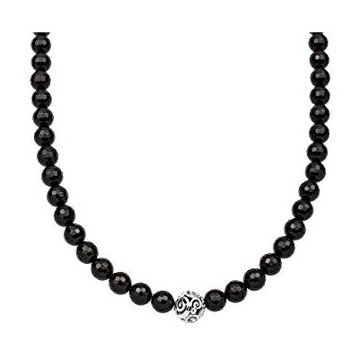 Elli Collana da Donna in Argento 925 con Onice Nero, 45 cm Elli Collana da Donna in Argento 925 con Onice Nero, 45 cm
