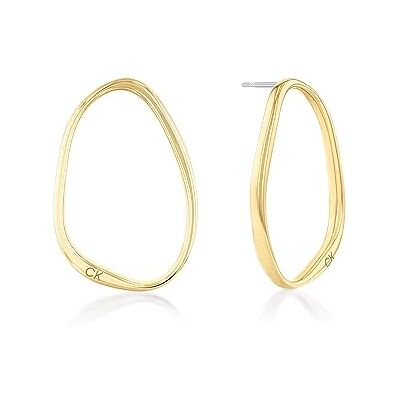 Calvin Klein Cerchio da Donna Collezione ELONGATED DROPS in Oro Giallo Calvin Klein Cerchio da Donna Collezione ELONGATED DROPS in Oro Giallo