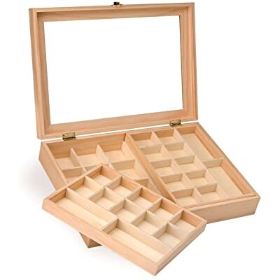 Glorex Scatola per Gioielli in Legno di Pino con Serratura in Metallo, Circa 40 x 28 x 7,5 cm, per conservare in Modo Sicuro i Gioielli Glorex Scatola per Gioielli in Legno di Pino con Serratura in Metallo, Circa 40 x 28 x 7,5 cm, per conservare in Modo Sicuro i Gioielli