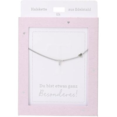 Depesche Collana da donna con ciondolo a forma di cuore, argento o oro, regolabile in 42-47 cm, in diverse varianti con simboli, lettere o segno zodiacale, Filigran, Acciaio inossidabile, Nessuna Depesche Collana da donna con ciondolo a forma di cuore, argento o oro, regolabile in 42-47 cm, in diverse varianti con simboli, lettere o segno zodiacale, Filigran, Acciaio inossidabile, Nessuna