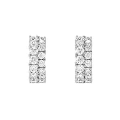 Michael Kors Premium Orecchino da donna, Ottone color argento Michael Kors Premium Orecchino da donna, Ottone color argento