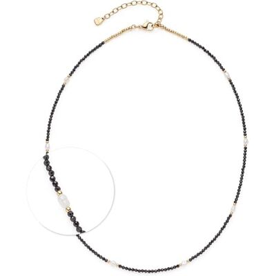 JEWELS BY LEONARDO Collana Ciao NOLA, Gioiello per Collo in Acciaio Inox Dorato, Perle di Vetro Nere spezzate di Perle Bianche, Lunghezza 42-47 cm, Regalo per Le Donne, JEWELS BY LEONARDO Collana Ciao NOLA, Gioiello per Collo in Acciaio Inox Dorato, Perle di Vetro Nere spezzate di Perle Bianche, Lunghezza 42-47 cm, Regalo per Le Donne,