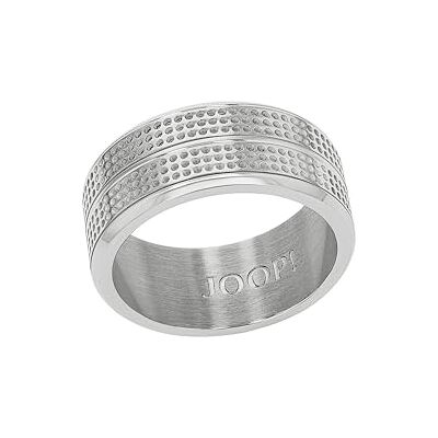 amor JOOP! Anello da uomo in acciaio inossidabile, argento, fornito in confezione regalo per gioielli amor JOOP! Anello da uomo in acciaio inossidabile, argento, fornito in confezione regalo per gioielli