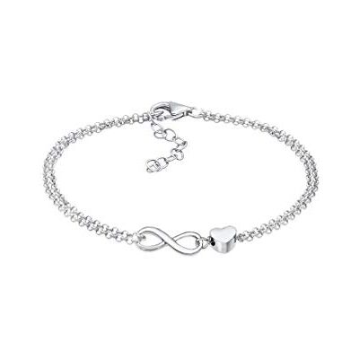 Elli Bracciale Donna Simbolo dell'Infinito Tendenza in Argento Sterling 925 Elli Bracciale Donna Simbolo dell'Infinito Tendenza in Argento Sterling 925