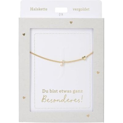 Depesche Collana da donna con ciondolo a forma di cuore, argento o oro, regolabile in 42-47 cm, in diverse varianti con simboli, lettere o segno zodiacale, Filigran, Acciaio inossidabile, Nessuna Depesche Collana da donna con ciondolo a forma di cuore, argento o oro, regolabile in 42-47 cm, in diverse varianti con simboli, lettere o segno zodiacale, Filigran, Acciaio inossidabile, Nessuna