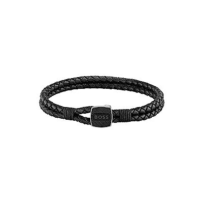 Boss Jewelry Braccialetto da uomo Collezione SEAL disponibile in Black M Boss Jewelry Braccialetto da uomo Collezione SEAL disponibile in Black M