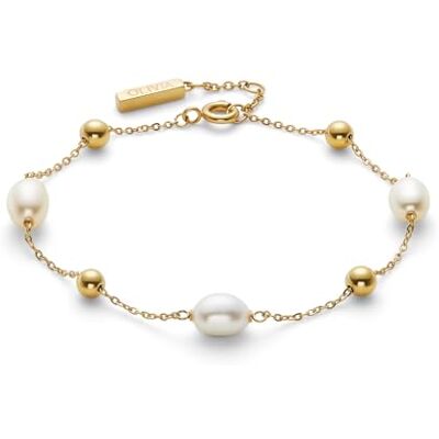 Burton Braccialetto di Perline da Donna Collezione BY THE SEA PEARL in Oro Giallo con Perle d’Acqua Dolce Burton Braccialetto di Perline da Donna Collezione BY THE SEA PEARL in Oro Giallo con Perle d’Acqua Dolce