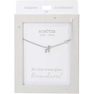 Depesche Collana da donna con ciondolo a forma di cuore, argento o oro, regolabile in 42-47 cm, in diverse varianti con simboli, lettere o segno zodiacale, Filigran, Acciaio inossidabile, Nessuna Depesche Collana da donna con ciondolo a forma di cuore, argento o oro, regolabile in 42-47 cm, in diverse varianti con simboli, lettere o segno zodiacale, Filigran, Acciaio inossidabile, Nessuna
