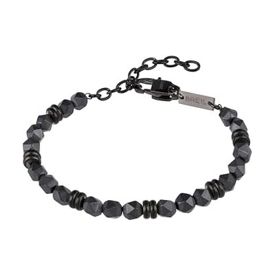 Breil , Collezione Artha, Bracciale Uomo, in Acciaio e pietre, con Proprietà Rilassanti e Pratica Chiusura a Moschettone, Lunghezza Regolabile 17-22 cm Breil , Collezione Artha, Bracciale Uomo, in Acciaio e pietre, con Proprietà Rilassanti e Pratica Chiusura a Moschettone, Lunghezza Regolabile 17-22 cm