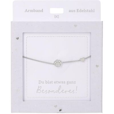 Depesche Bracciale in argento con zampa e brillantini, lunghezza variabile come regalo per amici e parenti Depesche Bracciale in argento con zampa e brillantini, lunghezza variabile come regalo per amici e parenti