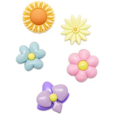 Crocs Jibbitz Ciondoli unisex a forma di fiore, confezione da 5 Crocs Jibbitz Ciondoli unisex a forma di fiore, confezione da 5
