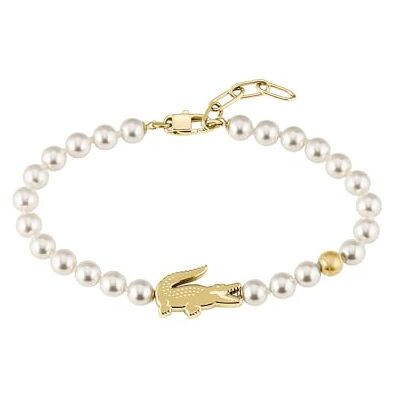 Lacoste Collana, Bracciale e Orecchini in Faux Perle Per Uomo e Donna Collezione MATCHPOINT con Charms Diversi color Oro Giallo Lacoste Collana, Bracciale e Orecchini in Faux Perle Per Uomo e Donna Collezione MATCHPOINT con Charms Diversi color Oro Giallo