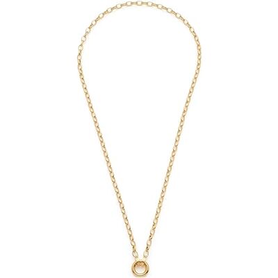JEWELS BY LEONARDO Collana Clip & Mix Tomke, Catena a Ancora in Acciaio Inox Dorato, Anello Intermedio per ciondoli, Lunghezza 50-51,3 cm, Regalo per Donne, JEWELS BY LEONARDO Collana Clip & Mix Tomke, Catena a Ancora in Acciaio Inox Dorato, Anello Intermedio per ciondoli, Lunghezza 50-51,3 cm, Regalo per Donne,